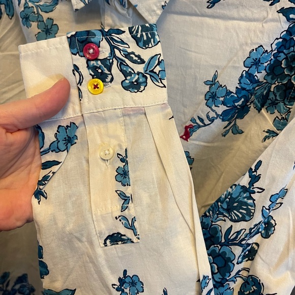 Blue floral Joules button down shirt - Picture 3 of 6